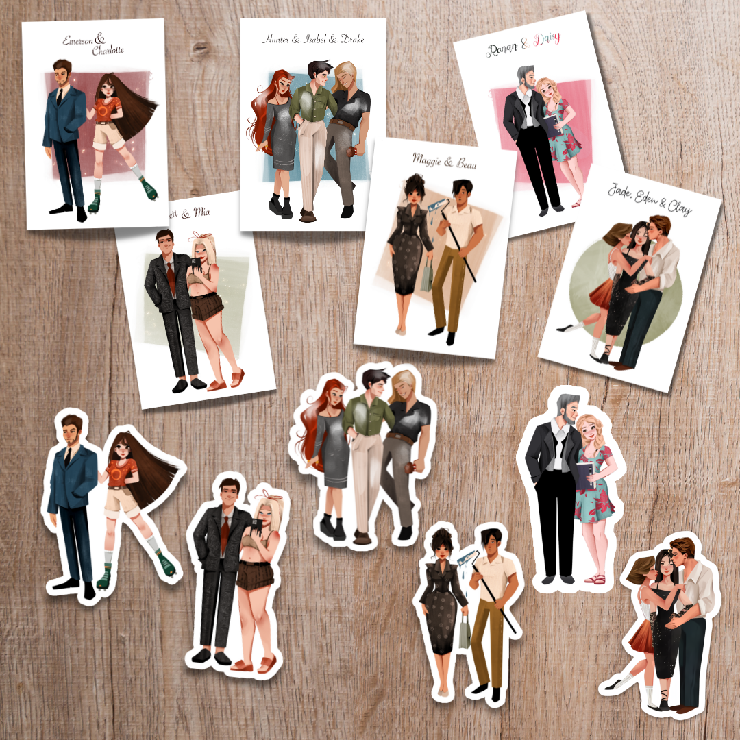 Postcard & Stickers Bundle